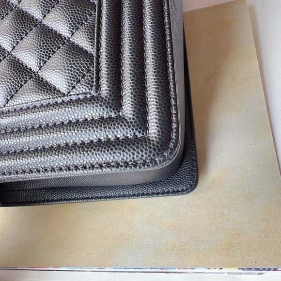 Chanel Medium Caviar Black Boy Bag Silver - Picture 8 of 13